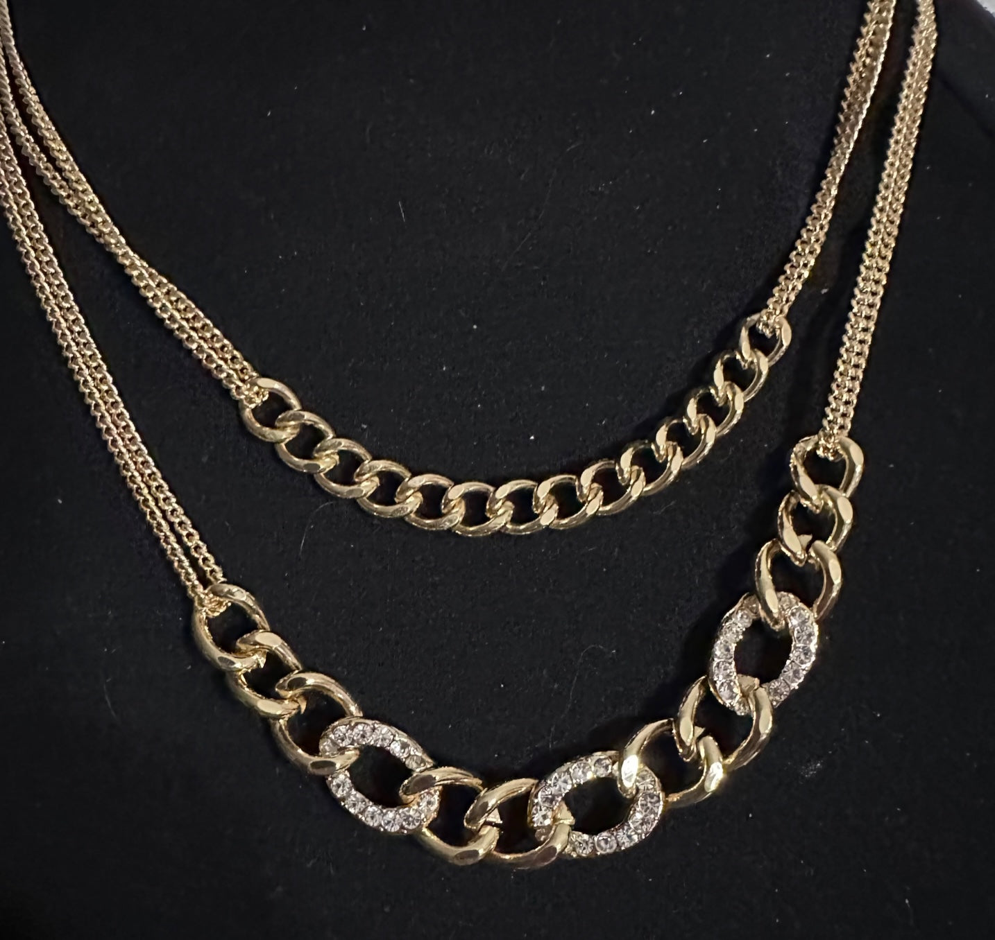 Gold Double Strand Necklace