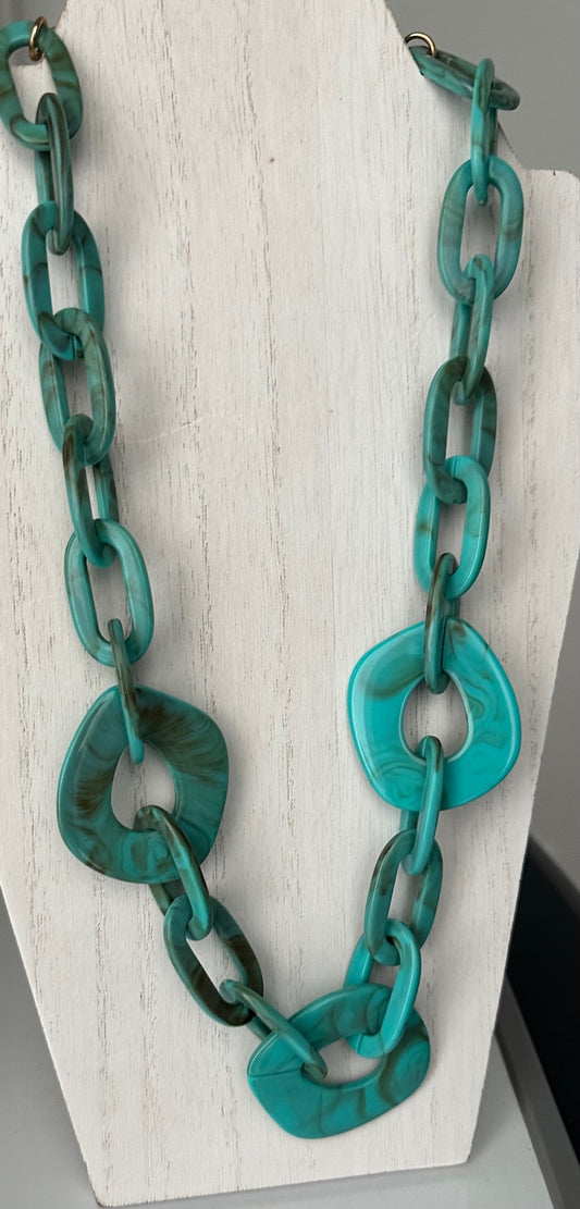 Acrylic Turquoise Necklace