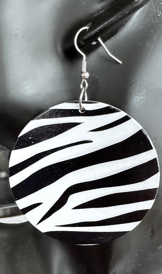 Zebra Wood Earring